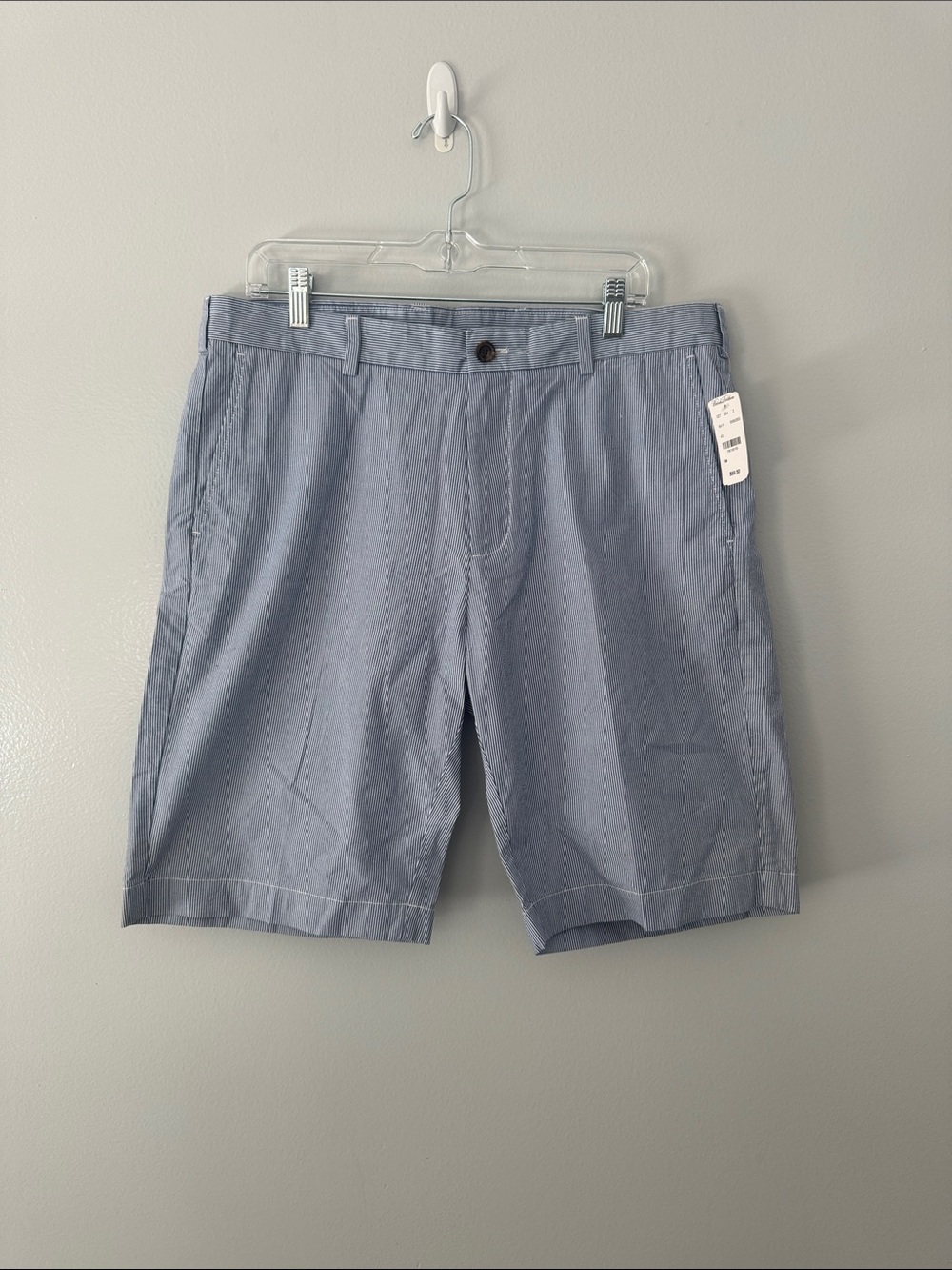 Brooks Brothers Light Blue Flat-Front Cotton Shorts Size 36 New with Tags